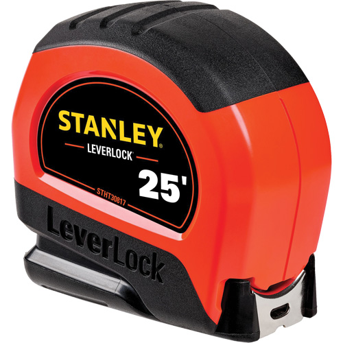 Stanley Tools STHT30817S High-Visibility LEVERLOCK&reg; Tape Measure, 25', Imperial Graduations