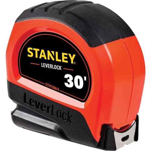 Stanley Tools STHT30819S High-Visibility LEVERLOCK&reg; Tape Measure, 30', Imperial Graduations