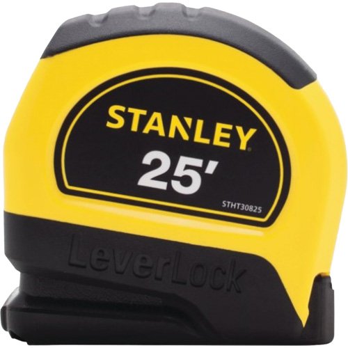 Stanley Tools STHT33607 Ruban &agrave; mesurer en Tylon, 1" x 25', Marques de goujon Imp&eacute;rial