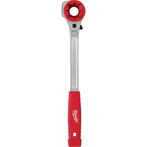 Milwaukee 48-22-9213M Cl&eacute; &agrave; cliquet &agrave; levier &eacute;lev&eacute;e pour monteur de ligne avec face de frappe frais&eacute;e, Prise de 3/4"/1"/1-1/8", Poign&eacute;e Ergonomique