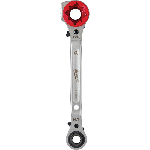 Milwaukee 48-22-9216M Cl&eacute; &agrave; cliquet 5 en 1 pour monteur de ligne avec face de frappe frais&eacute;e, Prise de 3/4"/1"/1-1/8", Poign&eacute;e Ergonomique