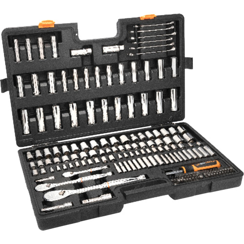 Gearwrench GW90MCBMTS 1/4", 3/8”, & 1/2" Drive 90T SAE/MM Mechanics Hand Tool Set