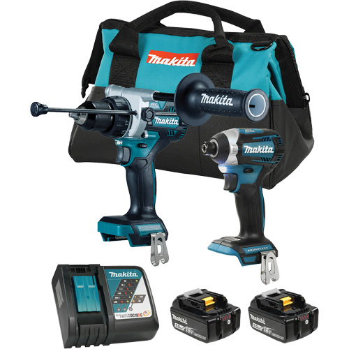 Makita DLX2412TX1 Ensemble 2 outils &agrave; moteur sans balai LXT, Lithium-ion, 18 V