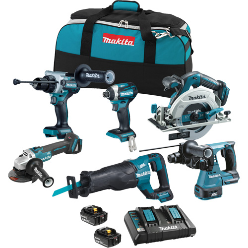 Makita DLX6109TX1 LXT Brushless 6 Tool Combo Kit, Lithium-Ion, 18 V
