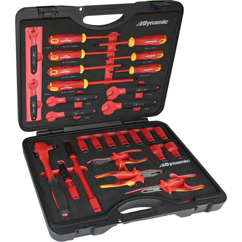 Dynamic Tools D113000 Jeu d'outils isol&eacute;s, 1000 V, 28 M