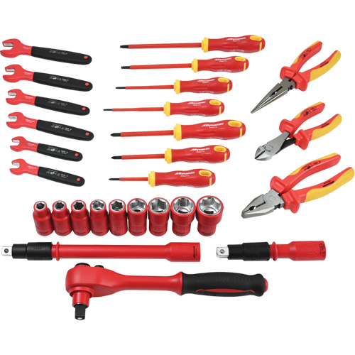 Dynamic Tools D113000 Jeu d'outils isol&eacute;s, 1000 V, 28 M
