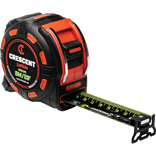 Lufkin By Crescent LM1325CMEB-02 Shockforce NITE EYE Magnetic Tape Measure, 1-1/4" x 25', SAE/Metric Graduations