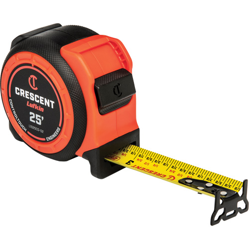 Lufkin By Crescent L1025CD-02 Ruban &agrave; mesurer d'ing&eacute;nieur CONTROLTOUCH, 1-3/16" x 25', Marques de goujon SAE