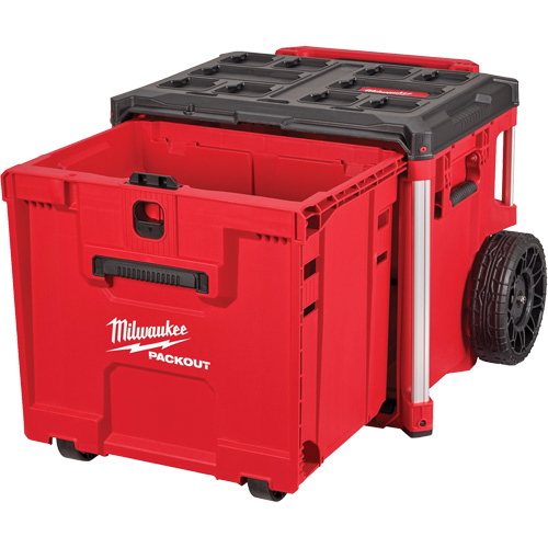 Milwaukee 48-22-8420 PACKOUT Rolling Drawer Tool Box, 19" x 24" x 20", Black/Red