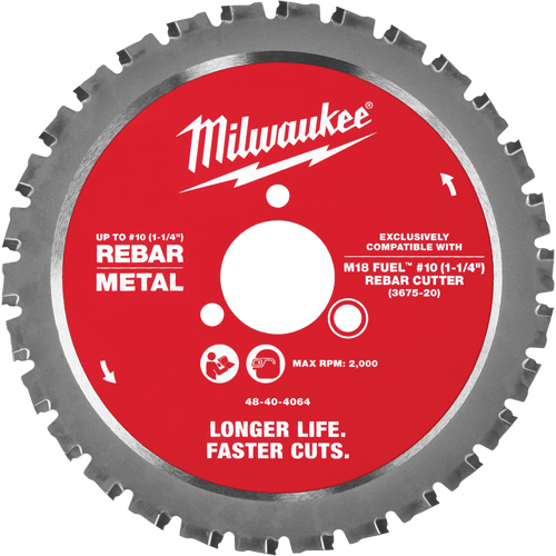 Milwaukee 48-40-4064 Lame de coupe pour barres darmature #10 (1-1/4”), 1-1/4"