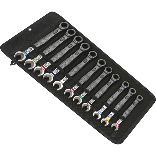 Wera Tools 05020013001 Jeu de cl&eacute;s combin&eacute;es &agrave; cliquets 6000 Joker, Combinaison, 11 morceaux, M&eacute;trique
