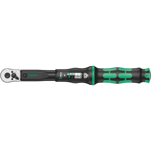 Wera Tools 05075610001 Cl&eacute; dynamom&eacute;trique Click-Torque B avec cliquet r&eacute;versible, &agrave; cliquer, Entraînement 3/8" carr&eacute;, 10 - 50 Nm