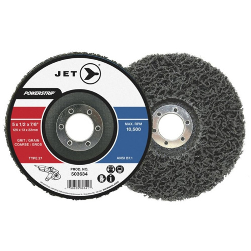 JET 503634 POWERSTRIP XCL T27 Surface Preparation Depressed Centre Wheel, 5" Dia., Coarse Grit