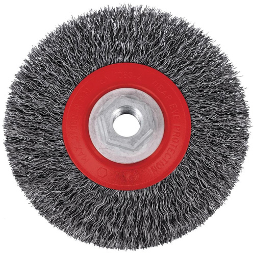 JET 553025 Brosse m&eacute;tallique &agrave; fils torsad&eacute;s &agrave; haut rendement 5C14T, 5" dia., Fils 0,014", Arbre 5/8"-11NC
