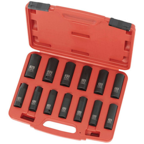ITC 020736 IPS-1312DM Metric Socket Set, 13 Pcs, Impact, 1/2" Drive Size, Deep
