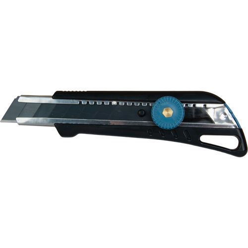 Outils Aurora UAY902 Couteau professionnel de 18 mm avec verrouillage &agrave; cliquet, Acier inoxydable, Robuste, Prise en Plastique