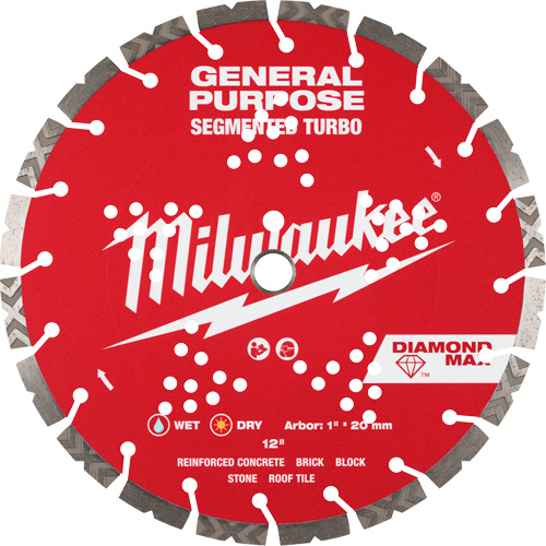 Milwaukee 49-93-9012 DIAMOND MAX Segmented Turbo General Purpose Diamond Blade