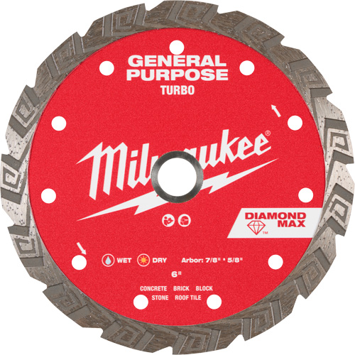 Milwaukee 49-93-9106 Lame diamant&eacute;e turbo &agrave; usage g&eacute;n&eacute;ral DIAMOND MAX