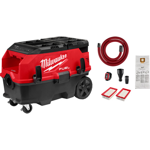Milwaukee 0888-20 M18 FUEL PACKOUT 9 Gallon Dual-Battery Dust Extractor with VACLINK, 27-3/4" x 16-3/4" x 19"