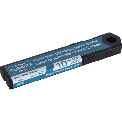 Aurora Tools UAY999 18mm Replacement Blades, Snap-Off Style