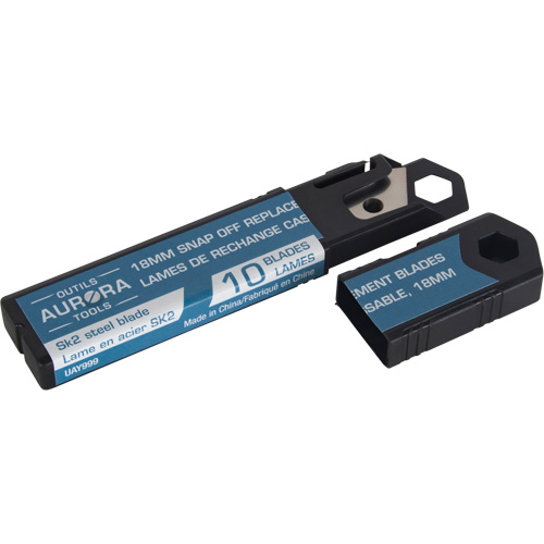 Aurora Tools UAY999 18mm Replacement Blades, Snap-Off Style