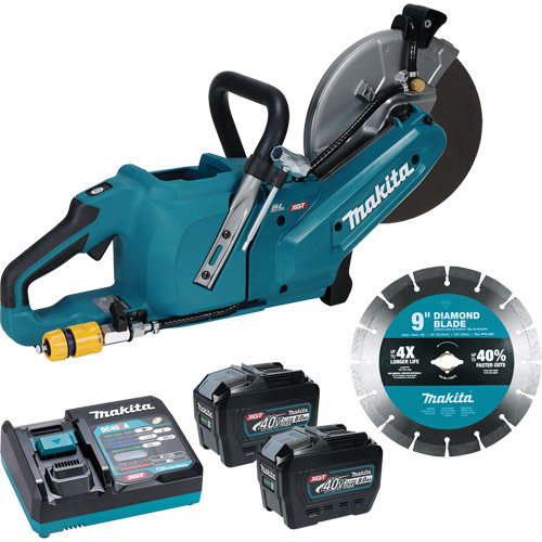 Makita CE003GL201 40Vmax XGT Brushless Power Cutter with 8.0Ah Batteries Kit, 9", 40 V