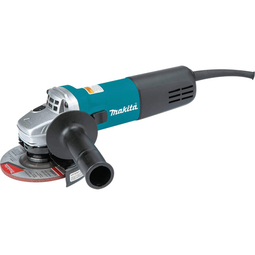 Makita 9557HN Angle Grinder with AC/DC Thumb Switch, 4-1/2", 120 V, 7.5 A, 11000 RPM