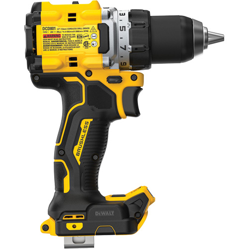 DEWALT DCD801B Perceuse-visseuse sans balai et sans fil MAX* XR (outil seulement), Lithium-ion, 20 V, Mandrin 1/2"