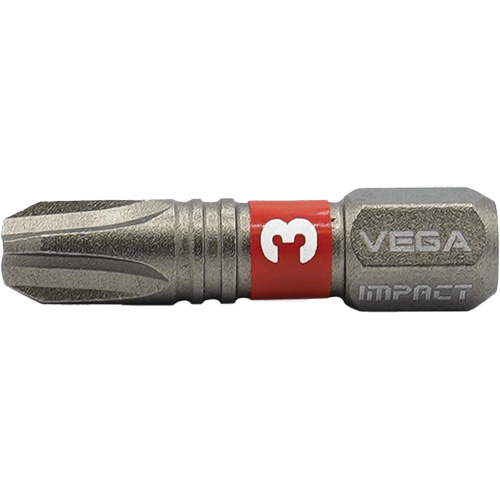 Vega T125P3A Embout Impactech, Phillips, #3, Prise 1/4"