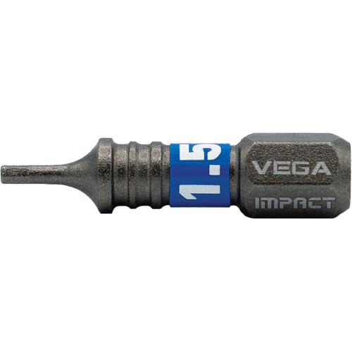 Vega T125H015A Embout Impactech, Hexagonale, 1,5 mm, Prise 1/4"