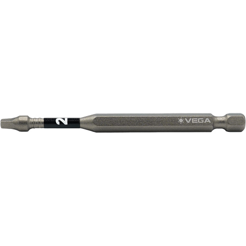 Vega T190R2A Embout pour outils &eacute;lectriques Impactech, Carr&eacute;e, Embout #2, Prise 1/4", Longueur 3-1/2"