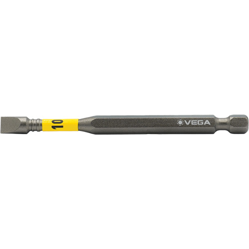 Vega T190F10A Embout pour outils &eacute;lectriques Impactech, Fente, Embout 10F-12R, Prise 1/4", Longueur 3-1/2"