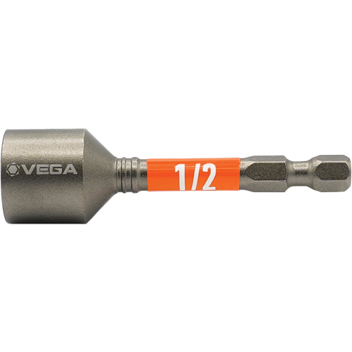 Vega T165MN816 Impactech&reg; Nut Driver, 1/2" Tip, 1/4" Drive, 2-9/16" L, Magnetic