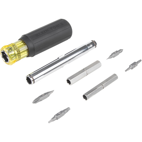 Klein Tools 32500MAG 11-in-1 Magnetic Screwdriver / Nut Driver, Cushion Grip Handle