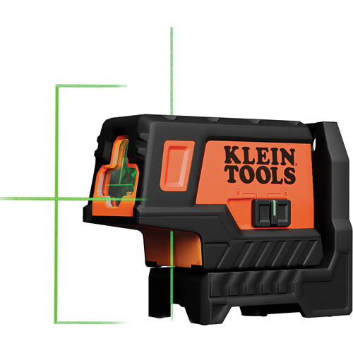 Klein Tools 93MCLPG Compact Green Cross-Line Laser Level with Plumb Spot