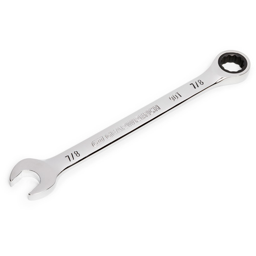 Gearwrench 86951 90-Tooth Ratcheting Combination Wrench, 12 Point, 7/8", Chrome Finish