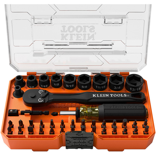 Klein Tools 33806 43-Piece ProFlex Impact Driver Bit and Socket Set