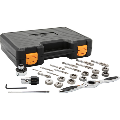 Gearwrench 82814 Metric Ratcheting Tap & Die Set, 27 Pieces