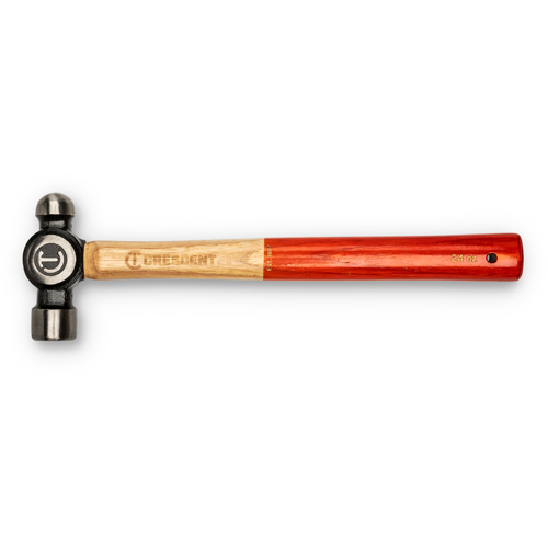 Crescent CHWBP24 Ball Pein Hammer, 24 oz. Head Weight, Polished Face, Wood Handle