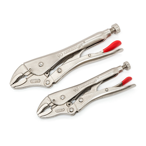 Crescent CLP2SETN-08 Curved Jaw Locking Pliers with Wire Cutter Set, 2 Pieces
