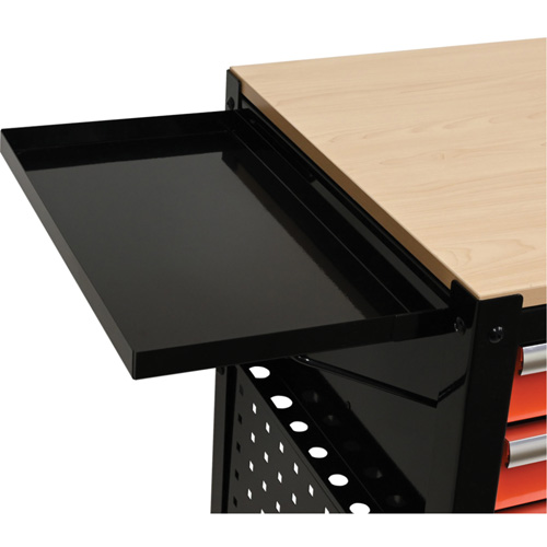 Dynamic Tools D069104 Chariot utilitaire, 4 tiroirs, Noir/Orange