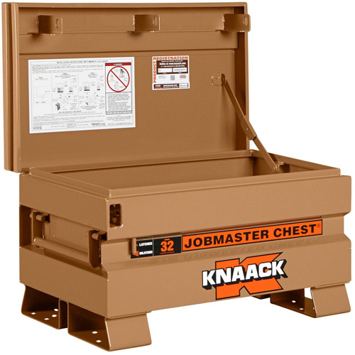 Knaack 32-KL Model 32 Jobsite Chest with Padlock, 32" x 19" x 19", Steel, Tan