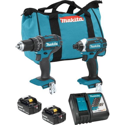 Makita DLX2131X5 LXT Cordless Impact Driver & Hammer Drill/Driver Combo Kit, Lithium-Ion, 18 V