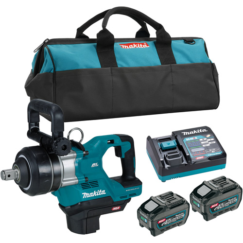 Makita TW009GT202 40Vmax XGT Brushless Short Anvil Impact Wrench Kit, 40 V, 1" Socket