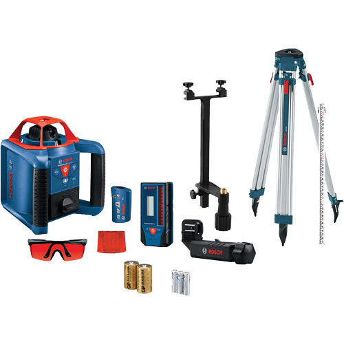Bosch GRL900-20HVK Self-Leveling Horizontal/Vertical Rotary Laser Kit, 670 Nm