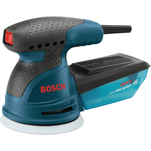 Bosch ROS10 Single-Speed Palm Random Orbit Sander/Polisher, 5" Sand Paper, 2.5 A, 120 V