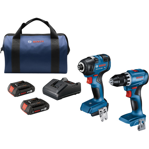Robert Bosch GXL18V-27B22 2-Tool Combo Kit, Lithium-Ion, 18 V