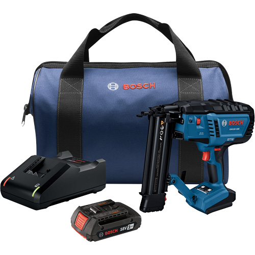 Bosch GNH18V-18MB12 Brushless 18-Gauge Brad Nailer Kit with Standard Power Battery, 18 V, Lithium-Ion