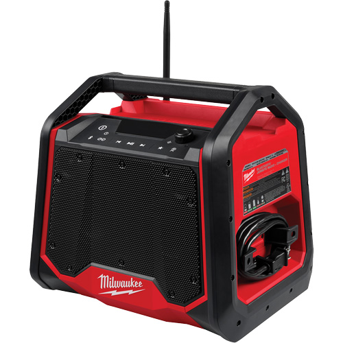 Milwaukee 2956-20 Radio de chantier Bluetooth M18 et chargeur, Lithium-ion, 18 V