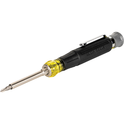 Klein Tools 32600P 13-in-1 All-Purpose Pocket Precision Screwdriver, 6-1/2" L, Cushion Grip Handle